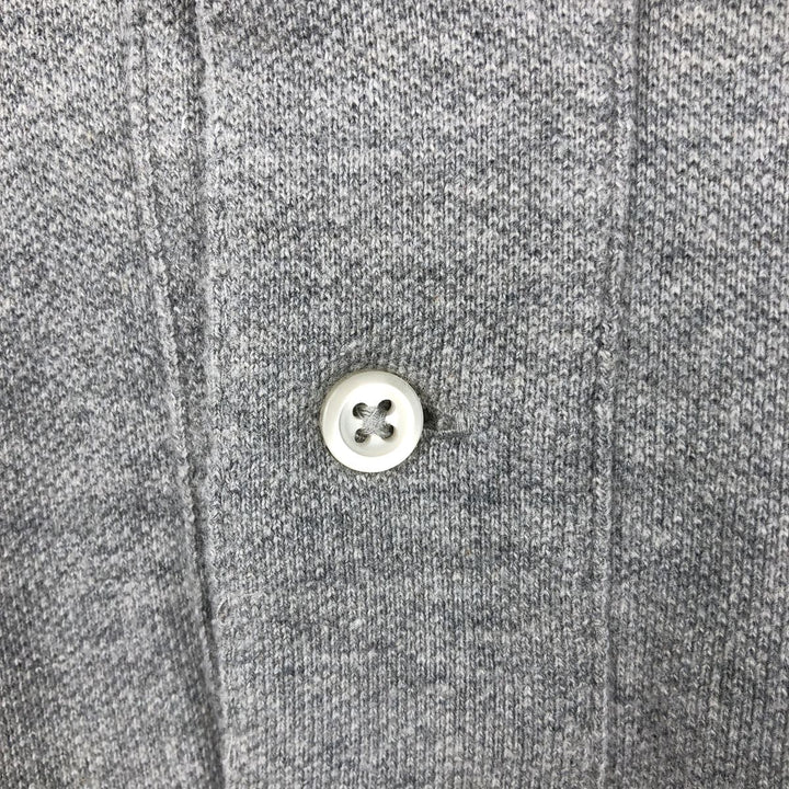 Ralph Lauren POLO by Ralph Lauren CUSTOM FIT long sleeve polo shirt, men's size L cotton gray type Vintage Second Hand