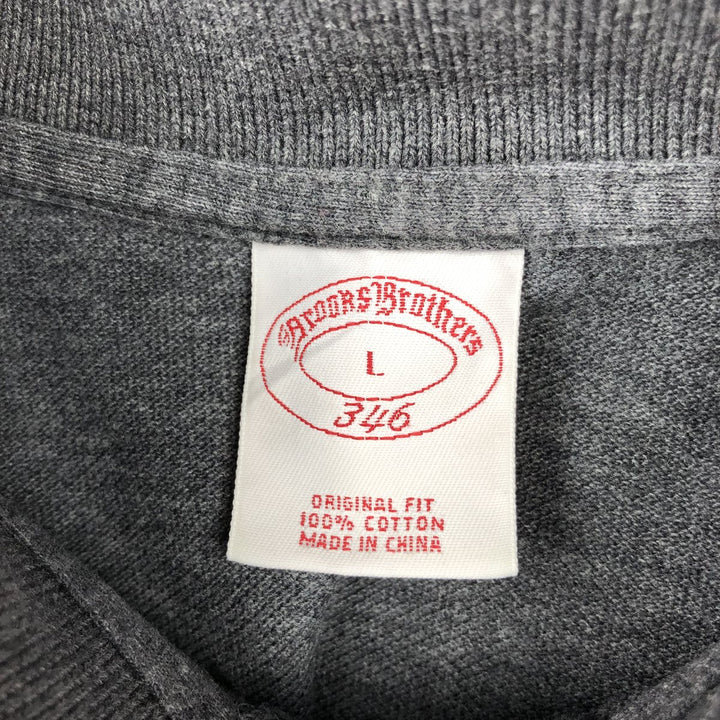 Brooks Brothers 346 short sleeve polo shirt, men's size L cotton gray type Vintage Second Hand