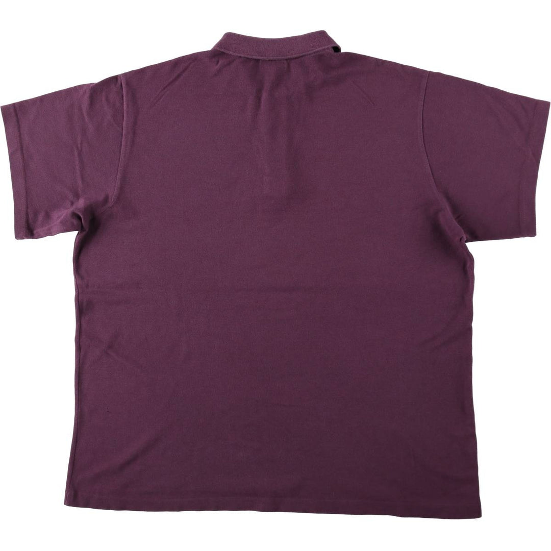 Lacoste LACOSTE Short Sleeve Polo Shirt No. 7 Men's XXL cotton Purple type red-purple Vintage Second Hand