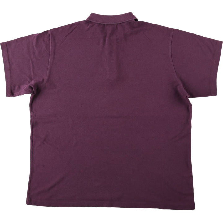 Lacoste LACOSTE Short Sleeve Polo Shirt No. 7 Men's XXL cotton Purple type red-purple Vintage Second Hand