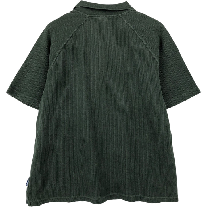 Levi's Half-Zip Short-Sleeve Polo Shirt, Men's Size L (approx.) cotton Green type dark green Vintage Second Hand