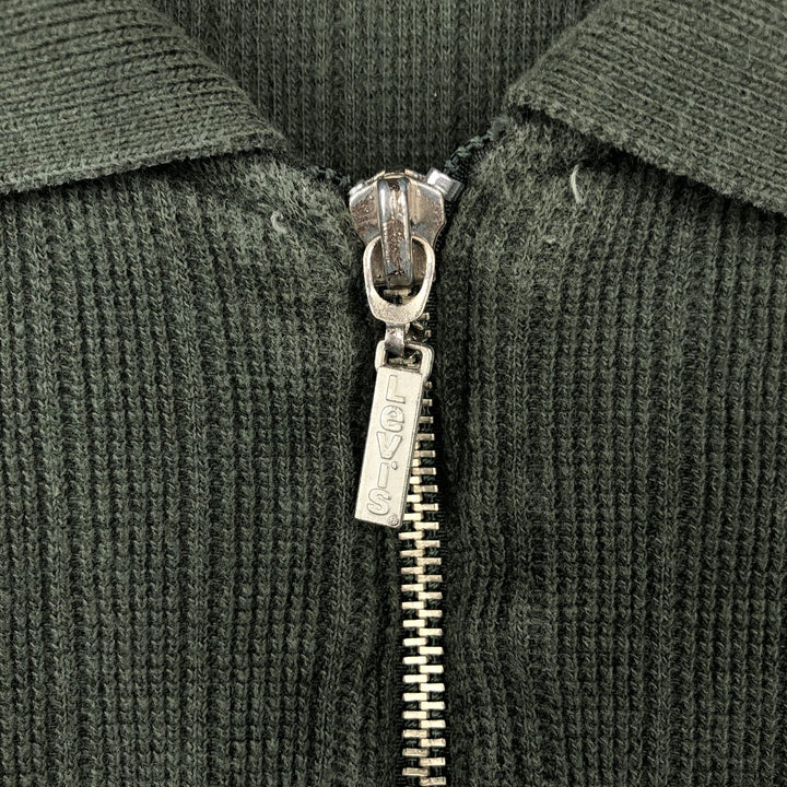 Levi's Half-Zip Short-Sleeve Polo Shirt, Men's Size L (approx.) cotton Green type dark green Vintage Second Hand