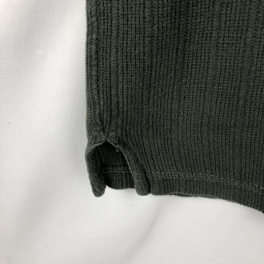 Levi's Half-Zip Short-Sleeve Polo Shirt, Men's Size L (approx.) cotton Green type dark green Vintage Second Hand