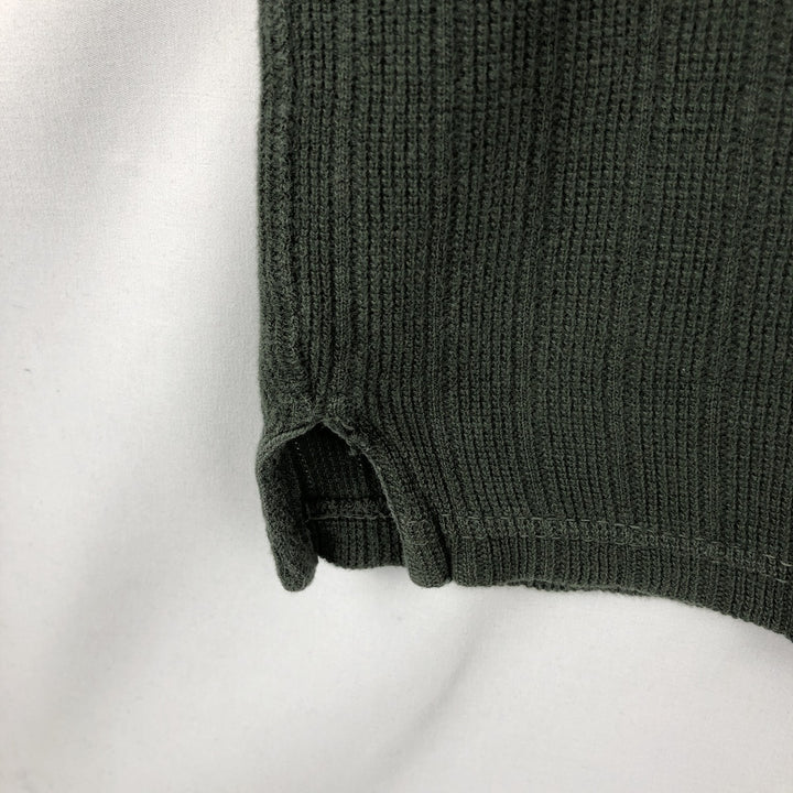 Levi's Half-Zip Short-Sleeve Polo Shirt, Men's Size L (approx.) cotton Green type dark green Vintage Second Hand