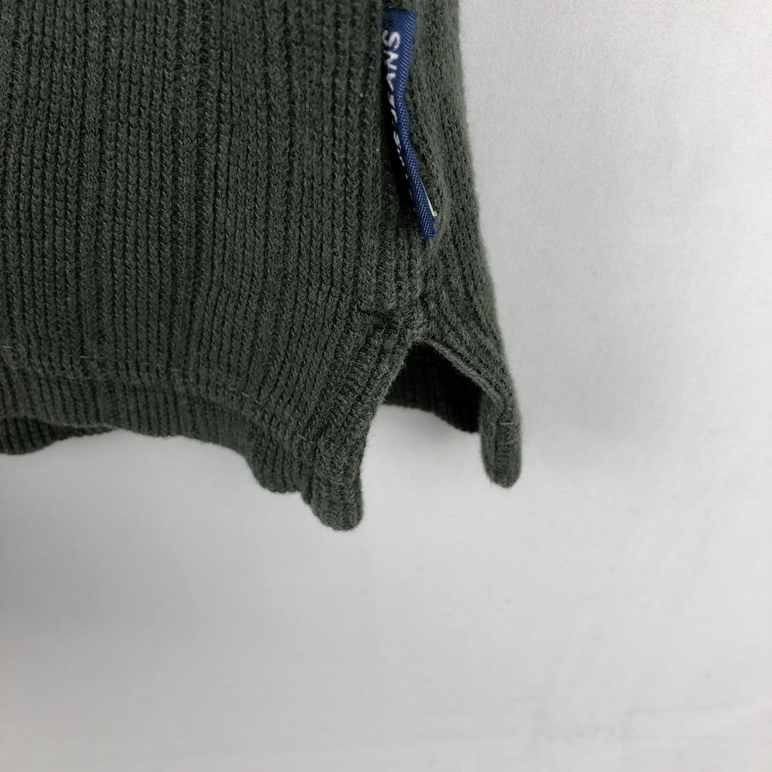 Levi's Half-Zip Short-Sleeve Polo Shirt, Men's Size L (approx.) cotton Green type dark green Vintage Second Hand