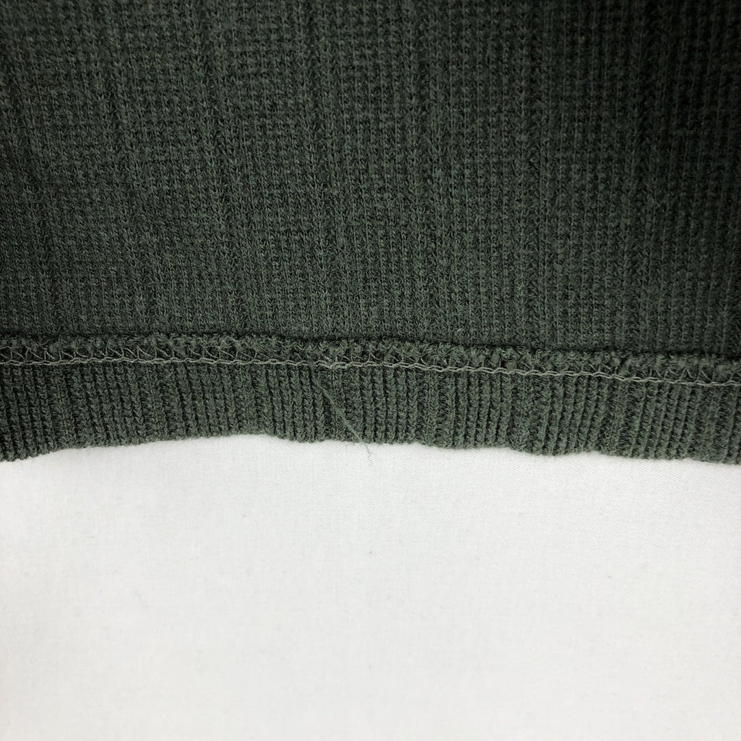 Levi's Half-Zip Short-Sleeve Polo Shirt, Men's Size L (approx.) cotton Green type dark green Vintage Second Hand