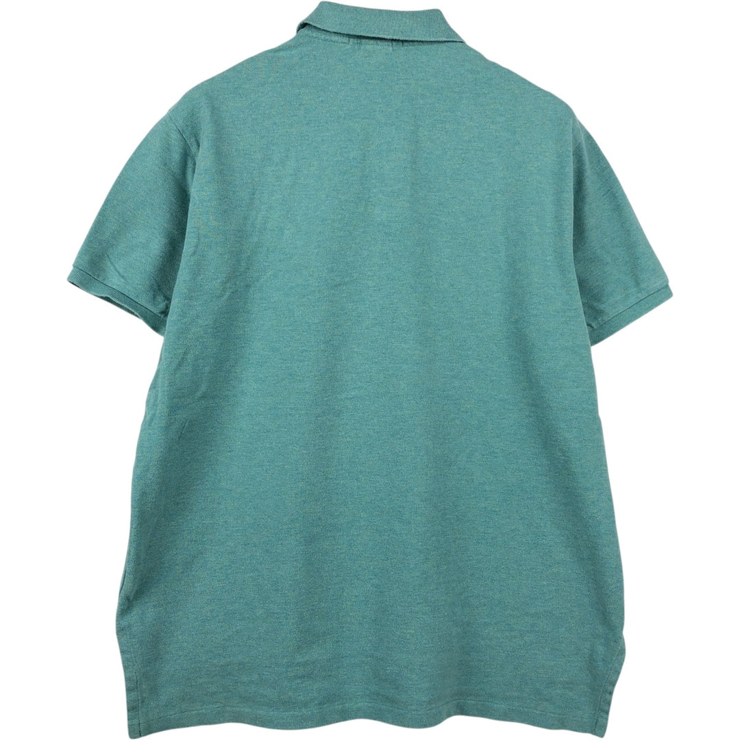 Ralph Lauren POLO by Ralph Lauren CUSTOM FIT short sleeve polo shirt, men's XL size cotton Blue type light blue Vintage Second Hand