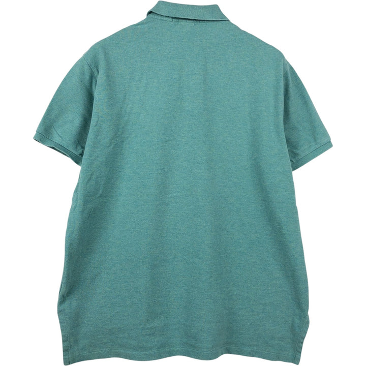 Ralph Lauren POLO by Ralph Lauren CUSTOM FIT short sleeve polo shirt, men's XL size cotton Blue type light blue Vintage Second Hand