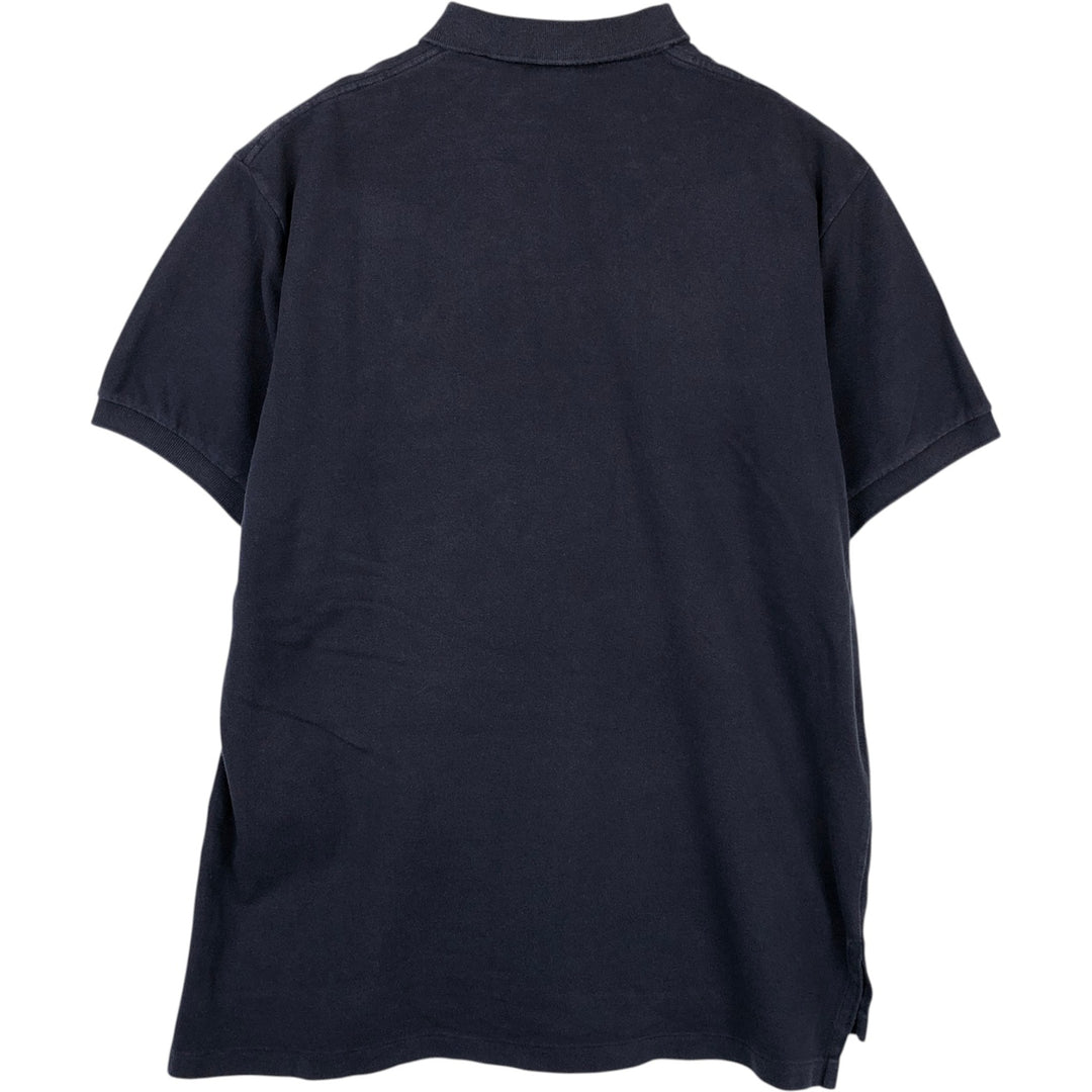 Ralph Lauren POLO by Ralph Lauren short sleeve polo shirt, men's XL size cotton navy blue type Vintage Second Hand