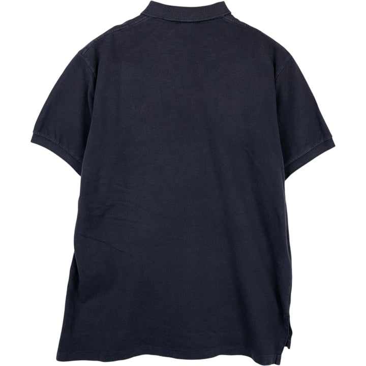 Ralph Lauren POLO by Ralph Lauren short sleeve polo shirt, men's XL size cotton navy blue type Vintage Second Hand