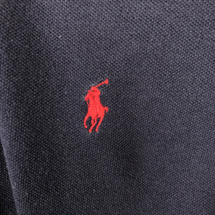Ralph Lauren POLO by Ralph Lauren short sleeve polo shirt, men's XL size cotton navy blue type Vintage Second Hand