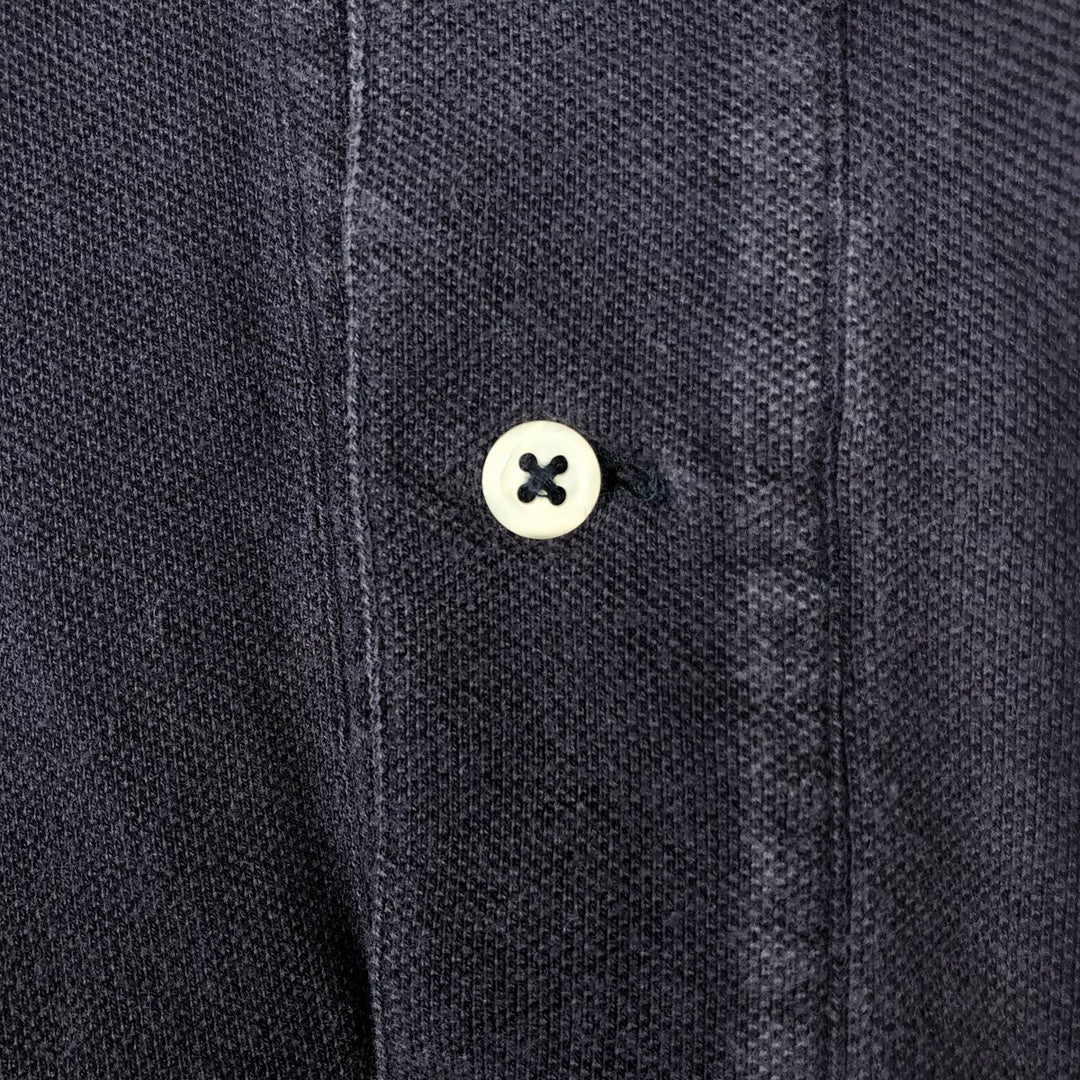 Ralph Lauren POLO by Ralph Lauren short sleeve polo shirt, men's XL size cotton navy blue type Vintage Second Hand