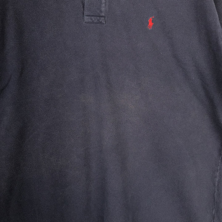 Ralph Lauren POLO by Ralph Lauren short sleeve polo shirt, men's XL size cotton navy blue type Vintage Second Hand
