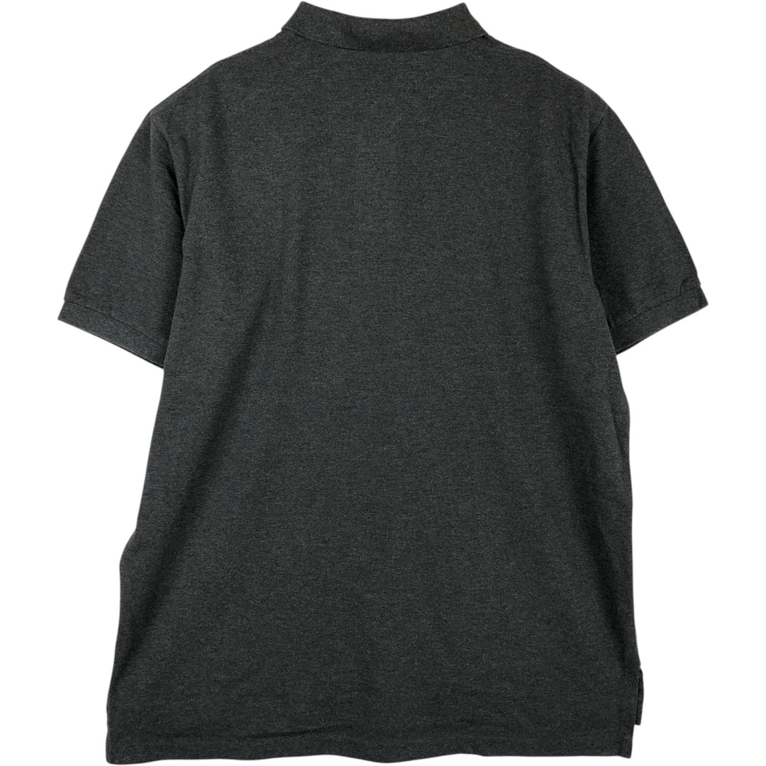 Ralph Lauren POLO by Ralph Lauren short sleeve polo shirt, men's XL size cotton Charcoal Vintage Second Hand