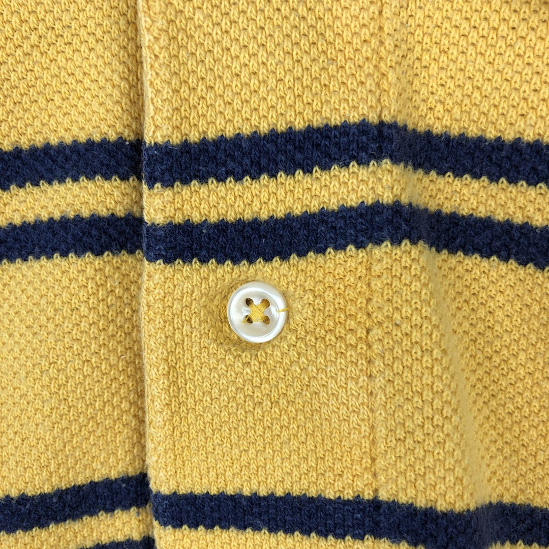 Ralph Lauren POLO by Ralph Lauren short sleeve striped polo shirt, men's XL size cotton orange type Vintage Second Hand