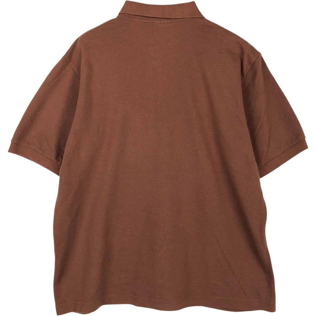 Lacoste LACOSTE French design short sleeve polo shirt No. 7 Men's XXL equivalent cotton brown type Vintage Second Hand