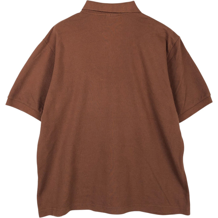 Lacoste LACOSTE French design short sleeve polo shirt No. 7 Men's XXL equivalent cotton brown type Vintage Second Hand