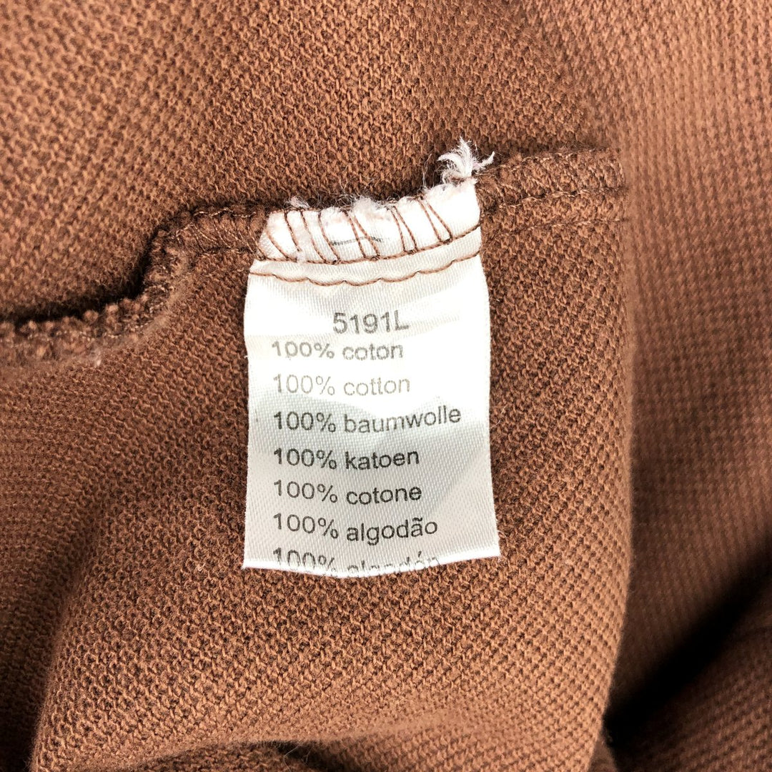 Lacoste LACOSTE French design short sleeve polo shirt No. 7 Men's XXL equivalent cotton brown type Vintage Second Hand