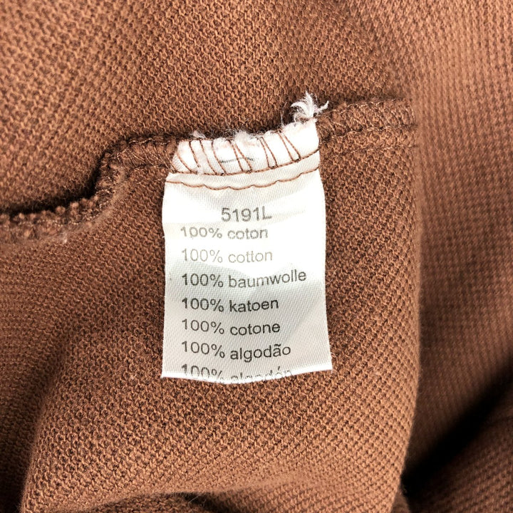 Lacoste LACOSTE French design short sleeve polo shirt No. 7 Men's XXL equivalent cotton brown type Vintage Second Hand