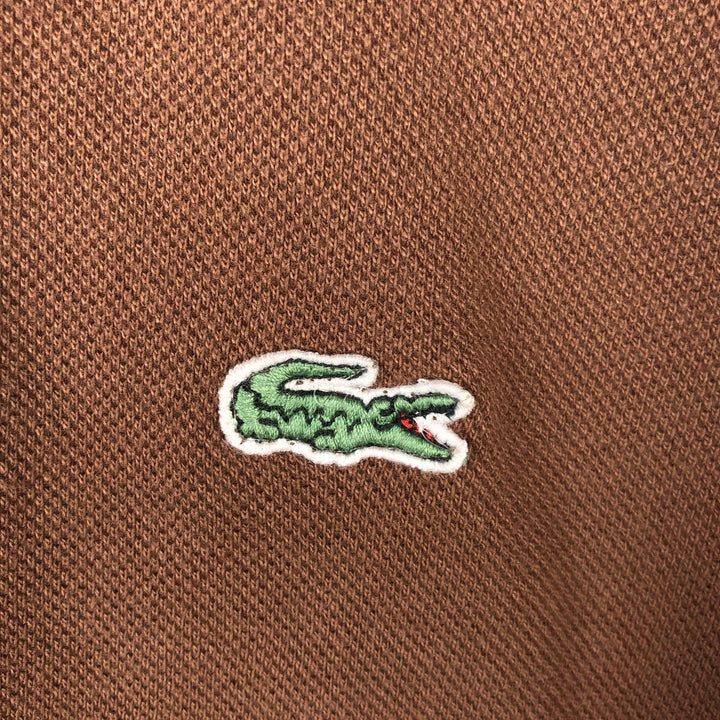 Lacoste LACOSTE French design short sleeve polo shirt No. 7 Men's XXL equivalent cotton brown type Vintage Second Hand
