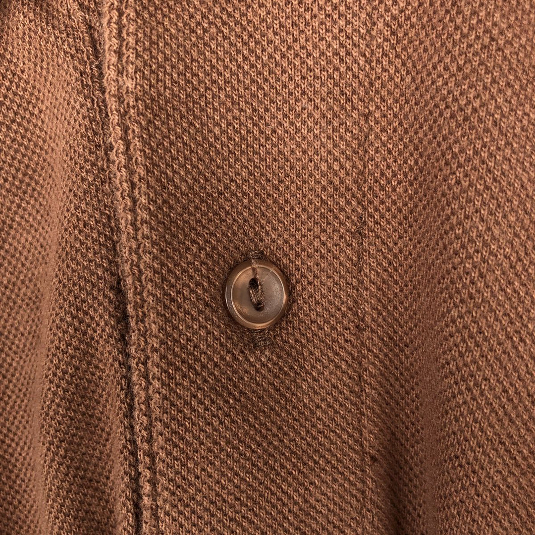 Lacoste LACOSTE French design short sleeve polo shirt No. 7 Men's XXL equivalent cotton brown type Vintage Second Hand