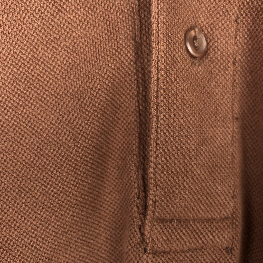 Lacoste LACOSTE French design short sleeve polo shirt No. 7 Men's XXL equivalent cotton brown type Vintage Second Hand