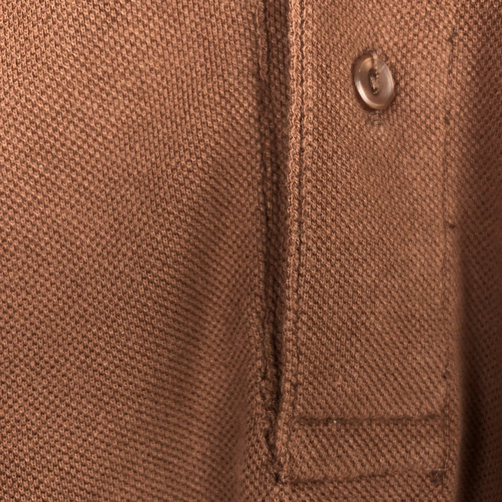 Lacoste LACOSTE French design short sleeve polo shirt No. 7 Men's XXL equivalent cotton brown type Vintage Second Hand