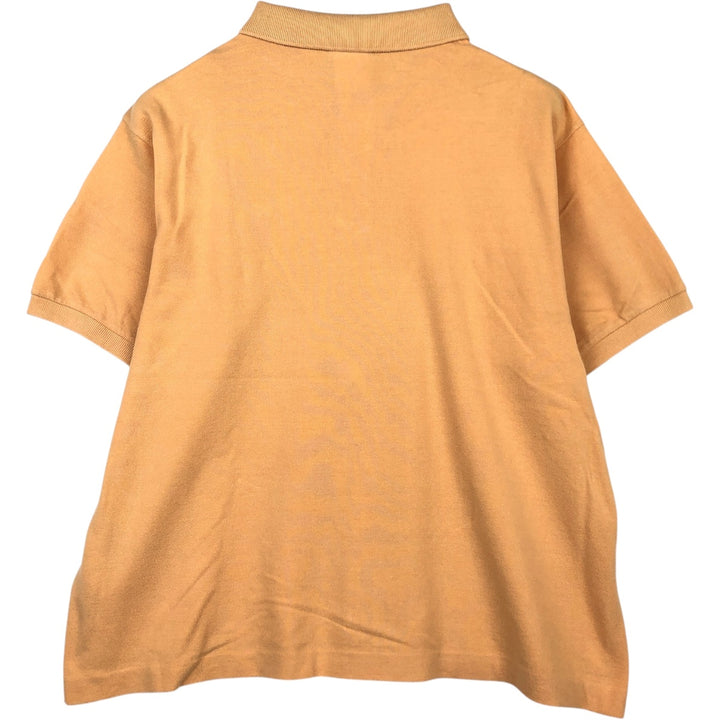 Lacoste LACOSTE French design short sleeve polo shirt No. 7 Men's XXL equivalent cotton orange type Vintage Second Hand