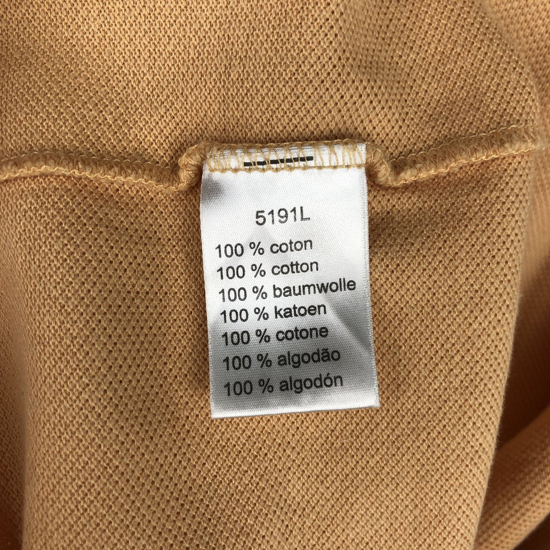 Lacoste LACOSTE French design short sleeve polo shirt No. 7 Men's XXL equivalent cotton orange type Vintage Second Hand