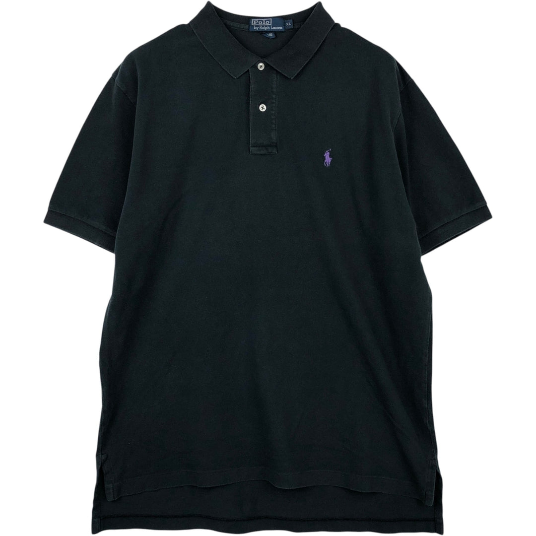 Patagonia Organic Cotton Short-Sleeve Polo Shirt, Men's Size XL (approx.) cotton black type Vintage Second Hand