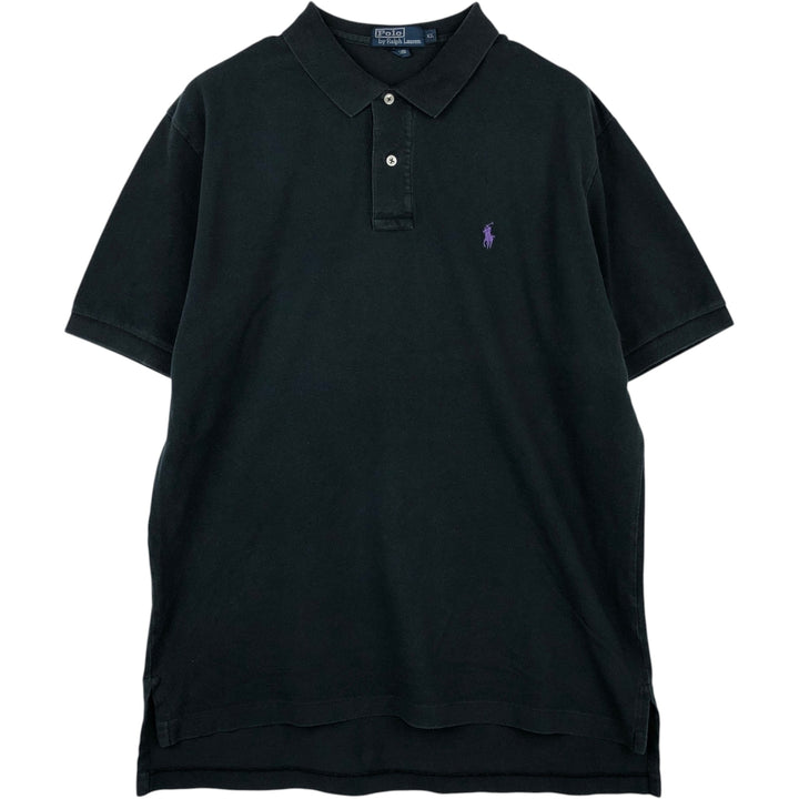 Patagonia Organic Cotton Short-Sleeve Polo Shirt, Men's Size XL (approx.) cotton black type Vintage Second Hand