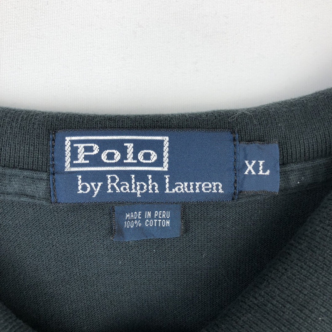 Patagonia Organic Cotton Short-Sleeve Polo Shirt, Men's Size XL (approx.) cotton black type Vintage Second Hand