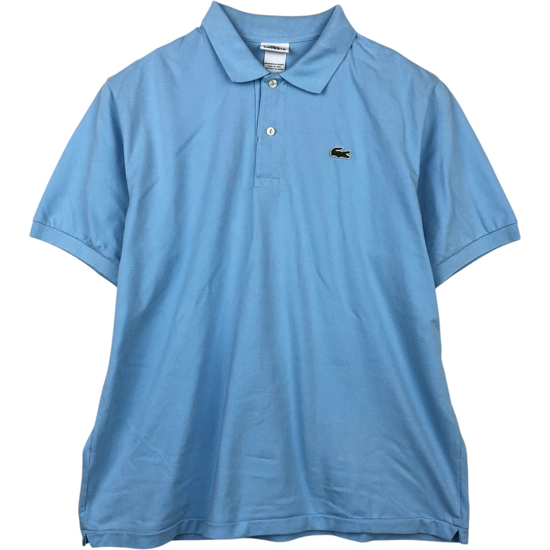 Lacoste LACOSTE French design short sleeve polo shirt No. 7 Men's XXL equivalent cotton Blue type light blue Vintage Second Hand