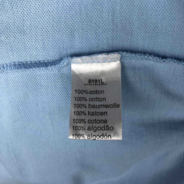 Lacoste LACOSTE French design short sleeve polo shirt No. 7 Men's XXL equivalent cotton Blue type light blue Vintage Second Hand