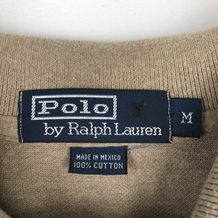 Ralph Lauren POLO by Ralph Lauren short sleeve polo shirt, men's size M cotton Beige type Vintage Second Hand