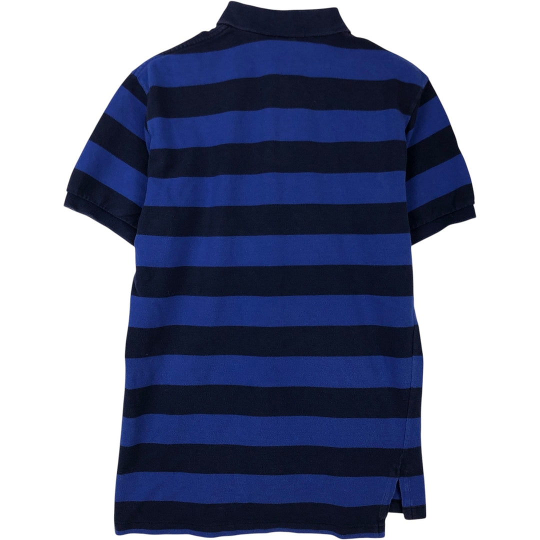 Ralph Lauren POLO by Ralph Lauren short sleeve striped polo shirt, men's size M cotton blue type Vintage Second Hand
