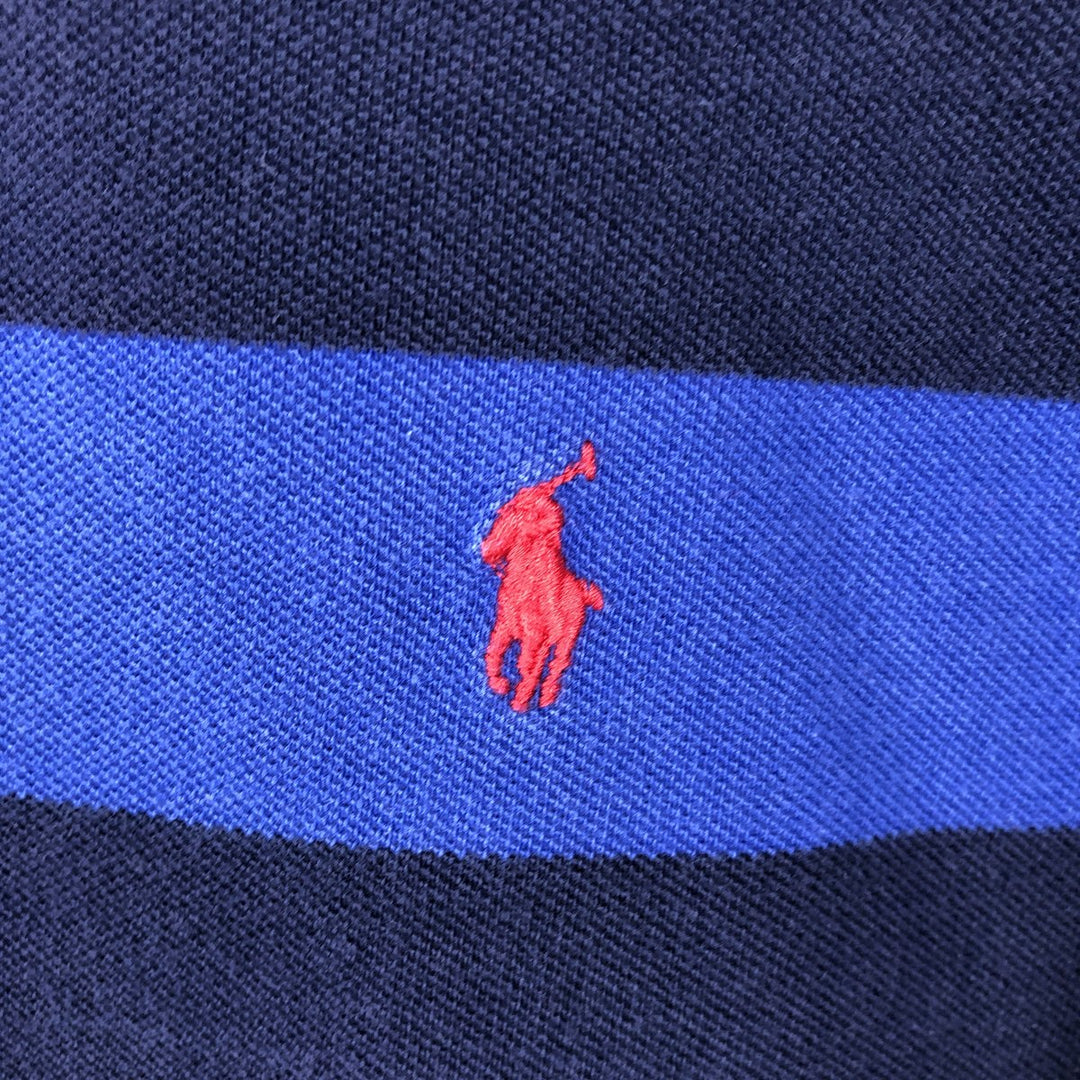 Ralph Lauren POLO by Ralph Lauren short sleeve striped polo shirt, men's size M cotton blue type Vintage Second Hand