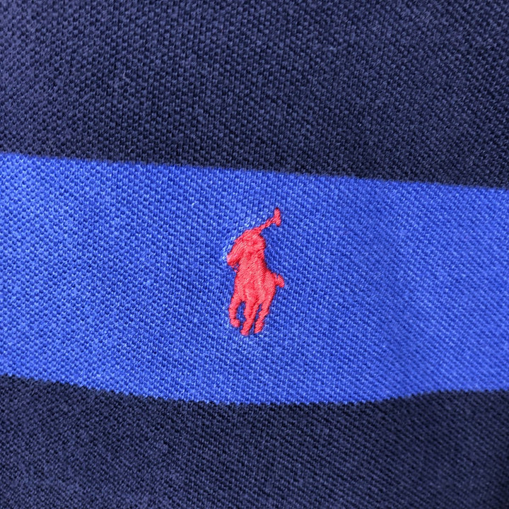 Ralph Lauren POLO by Ralph Lauren short sleeve striped polo shirt, men's size M cotton blue type Vintage Second Hand