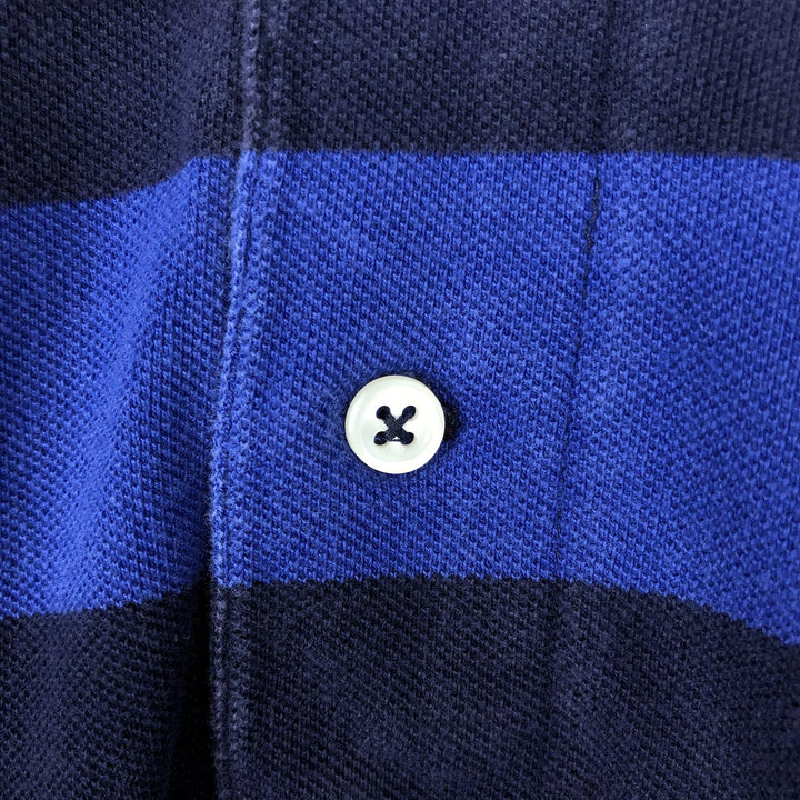 Ralph Lauren POLO by Ralph Lauren short sleeve striped polo shirt, men's size M cotton blue type Vintage Second Hand