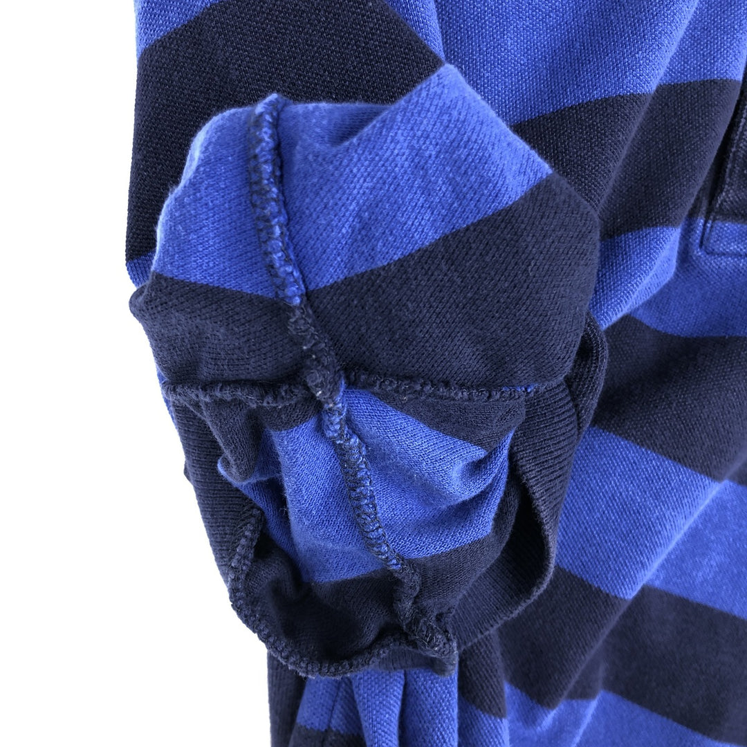 Ralph Lauren POLO by Ralph Lauren short sleeve striped polo shirt, men's size M cotton blue type Vintage Second Hand