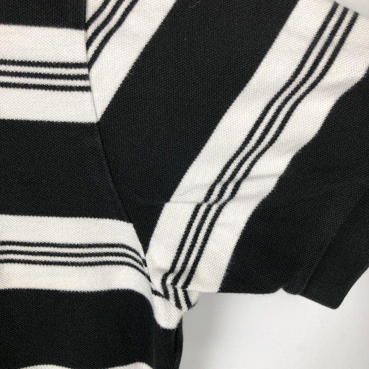 Ralph Lauren POLO by Ralph Lauren short sleeve striped polo shirt, men's size L cotton black type Vintage Second Hand
