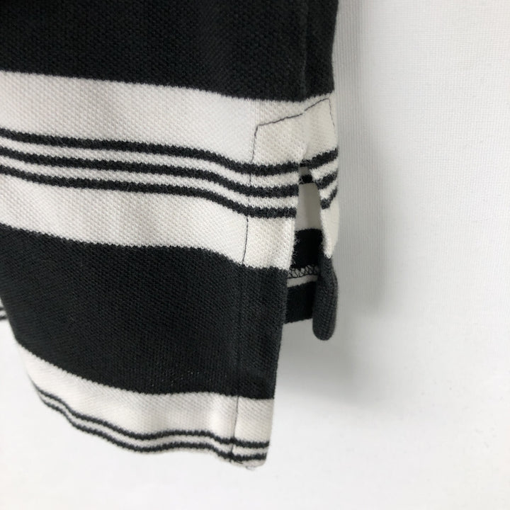 Ralph Lauren POLO by Ralph Lauren short sleeve striped polo shirt, men's size L cotton black type Vintage Second Hand