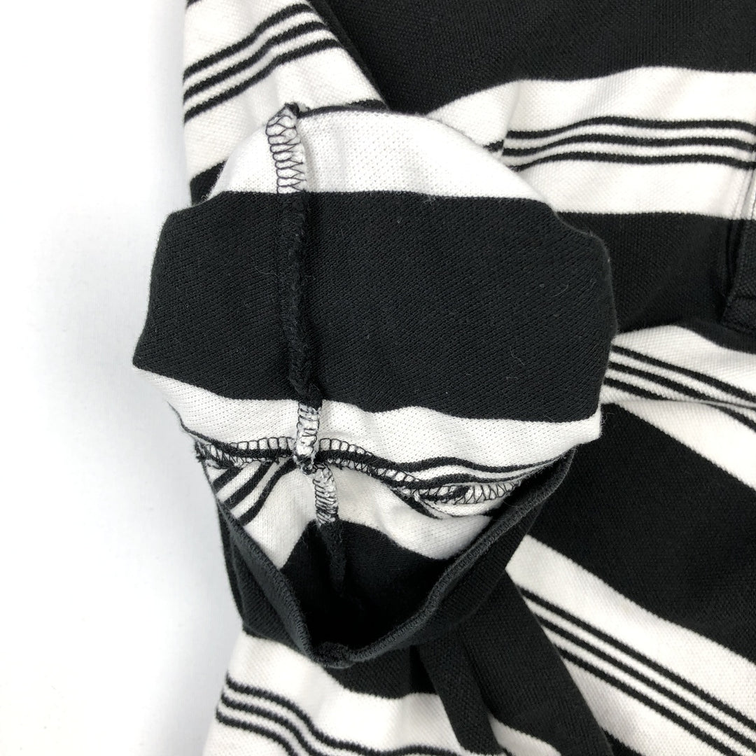 Ralph Lauren POLO by Ralph Lauren short sleeve striped polo shirt, men's size L cotton black type Vintage Second Hand