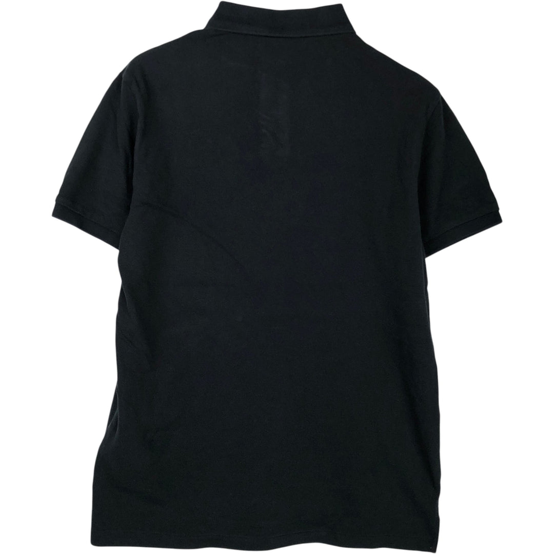 Ralph Lauren POLO RALPH LAUREN CUSTOM SLIM FIT Triple Pony Short-Sleeve Polo Shirt (Men's Size M) cotton black type Vintage Second Hand