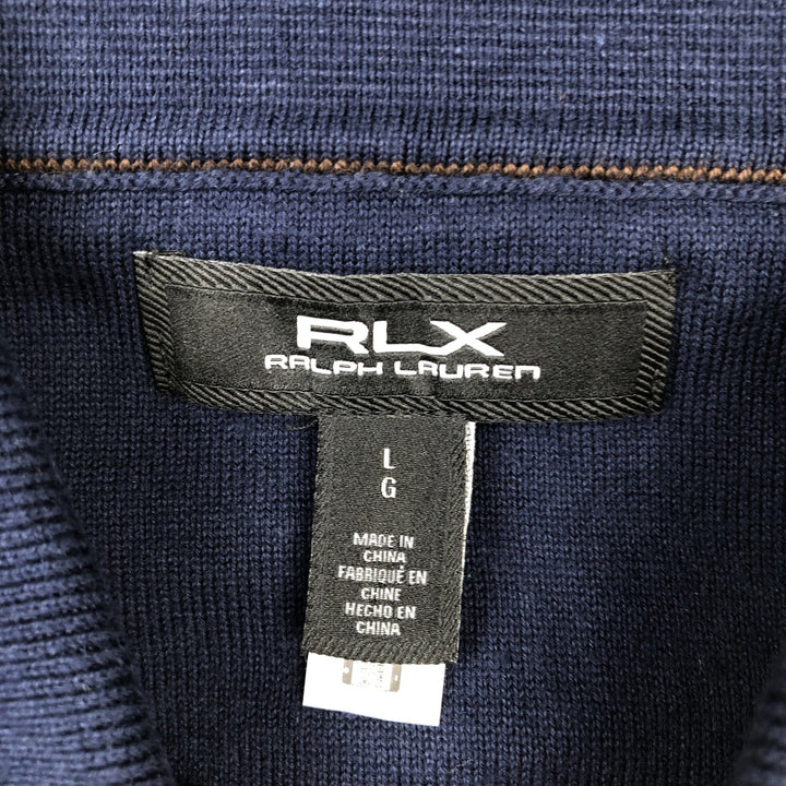 Ralph Lauren RLX Short-Sleeve Polo Shirt, Men's Size L (approx.) cotton navy blue type Vintage Second Hand