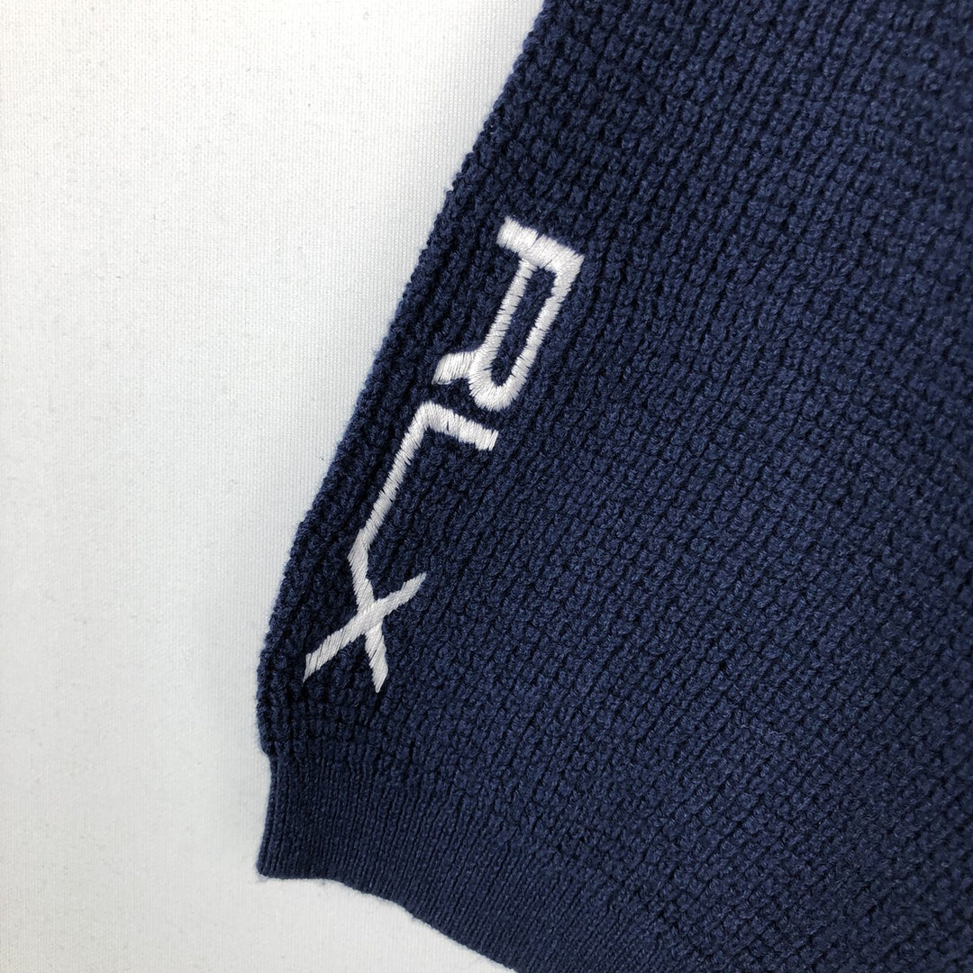 Ralph Lauren RLX Short-Sleeve Polo Shirt, Men's Size L (approx.) cotton navy blue type Vintage Second Hand