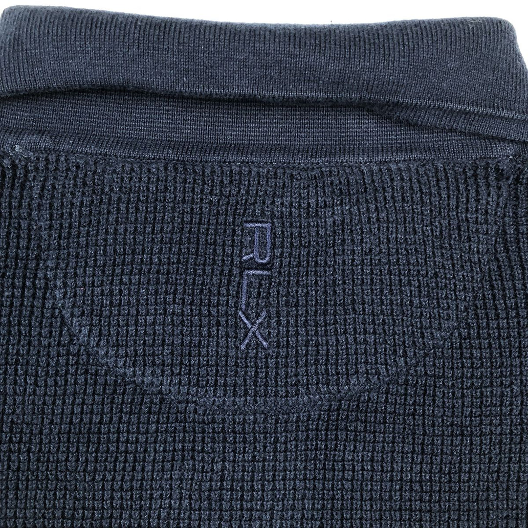 Ralph Lauren RLX Short-Sleeve Polo Shirt, Men's Size L (approx.) cotton navy blue type Vintage Second Hand