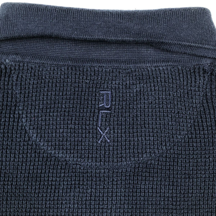 Ralph Lauren RLX Short-Sleeve Polo Shirt, Men's Size L (approx.) cotton navy blue type Vintage Second Hand
