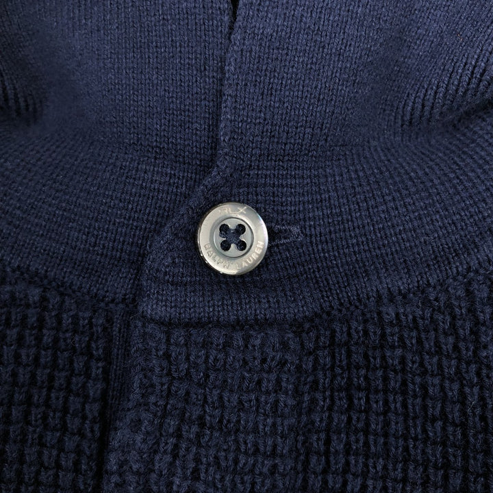 Ralph Lauren RLX Short-Sleeve Polo Shirt, Men's Size L (approx.) cotton navy blue type Vintage Second Hand