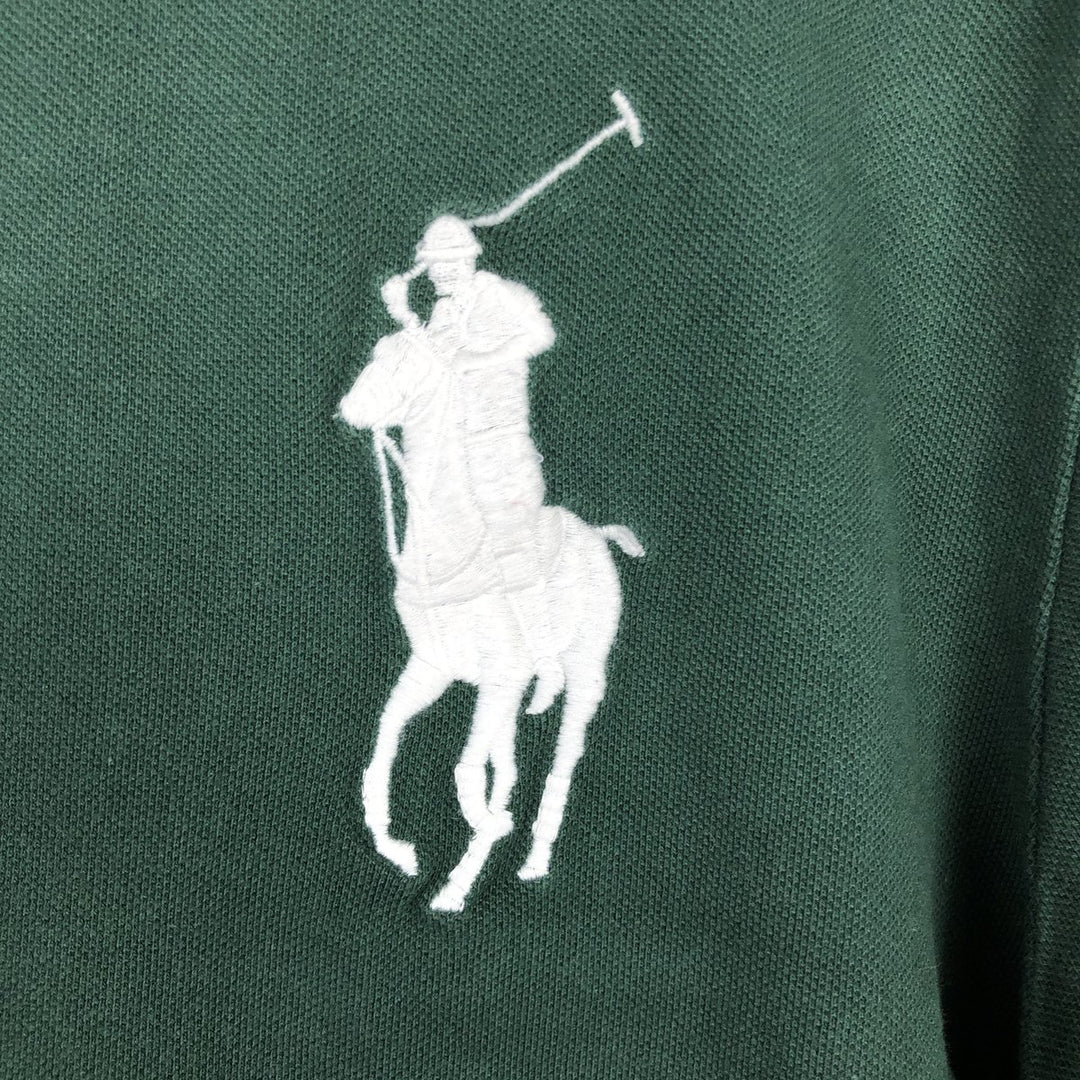 Ralph Lauren POLO RALPH LAUREN CUSTOM SLIM FIT Big Pony Short-Sleeve Polo Shirt (Men's XXL equivalent) cotton green type Vintage Second Hand